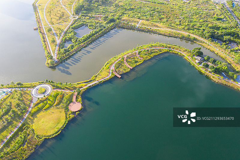 中山市翠亨新区翠湖公园图片素材