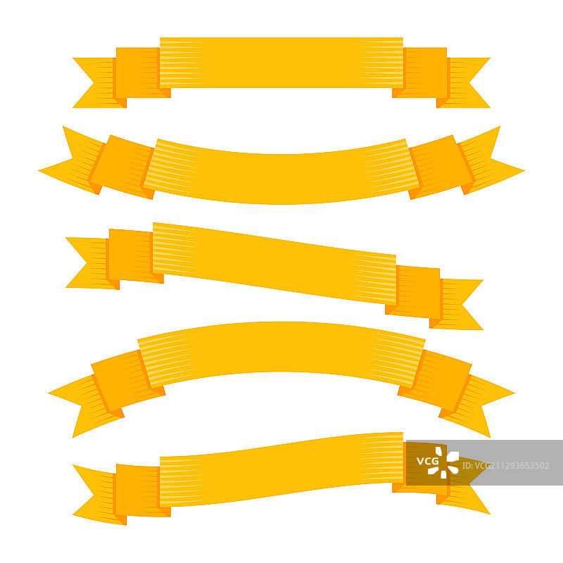 手绘复古丝带banner图片素材