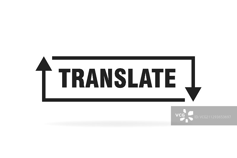 简单的细线条翻译Logo概念图片素材