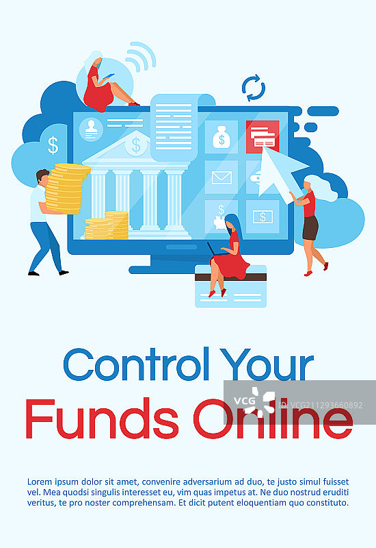 在线资金管理海报模板图片素材