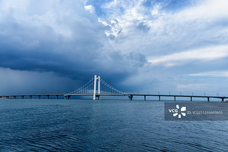 烟台夹河跨海大桥图片素材