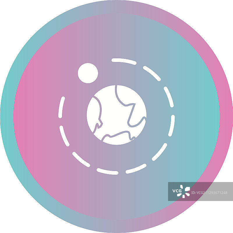 独特的月球绕地球轨道标志图片素材