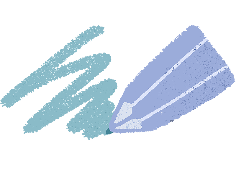 彩色画笔绘制学习元素图片素材