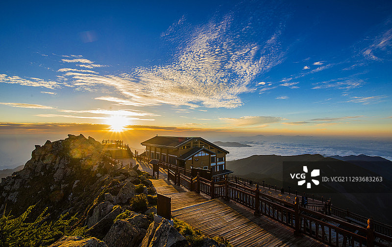 天圆地方日落图片素材