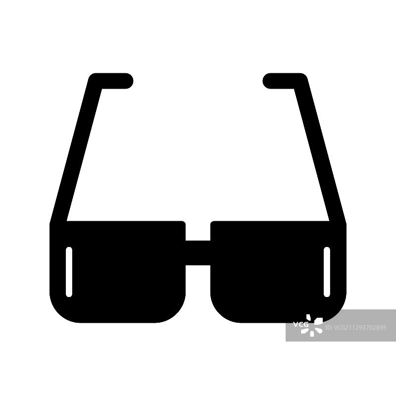 独特的太阳镜字形图标图片素材