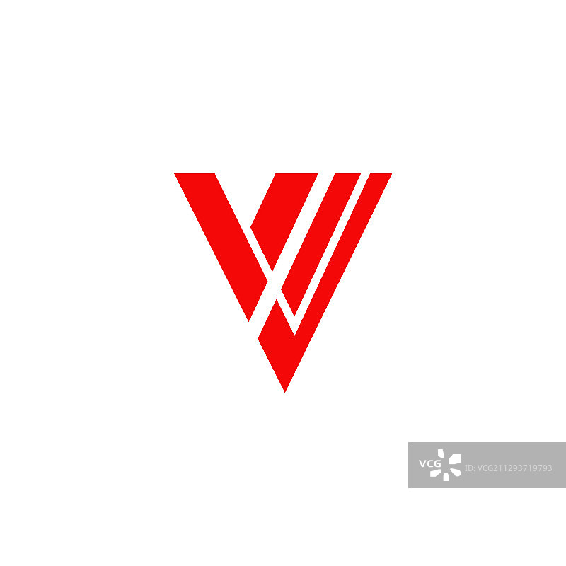 V 字母首字母图标标志设计模板图片素材