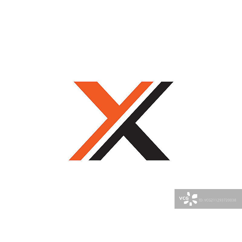 X字母图标Logo设计模板图片素材