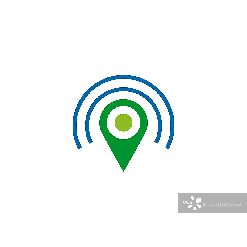 图钉定位图标Logo设计模板图片素材