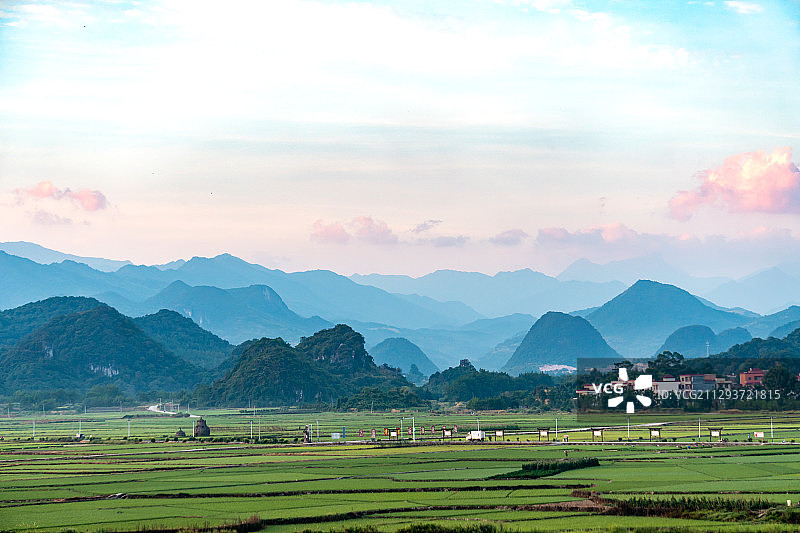 湖南永州九嶷山风景名胜区，乡村田园图片素材