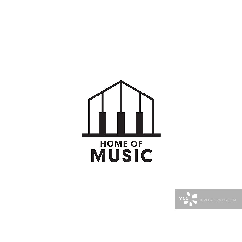 乐器钢琴logo设计模板图片素材