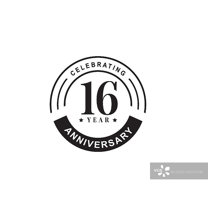16周年纪念徽标图片素材