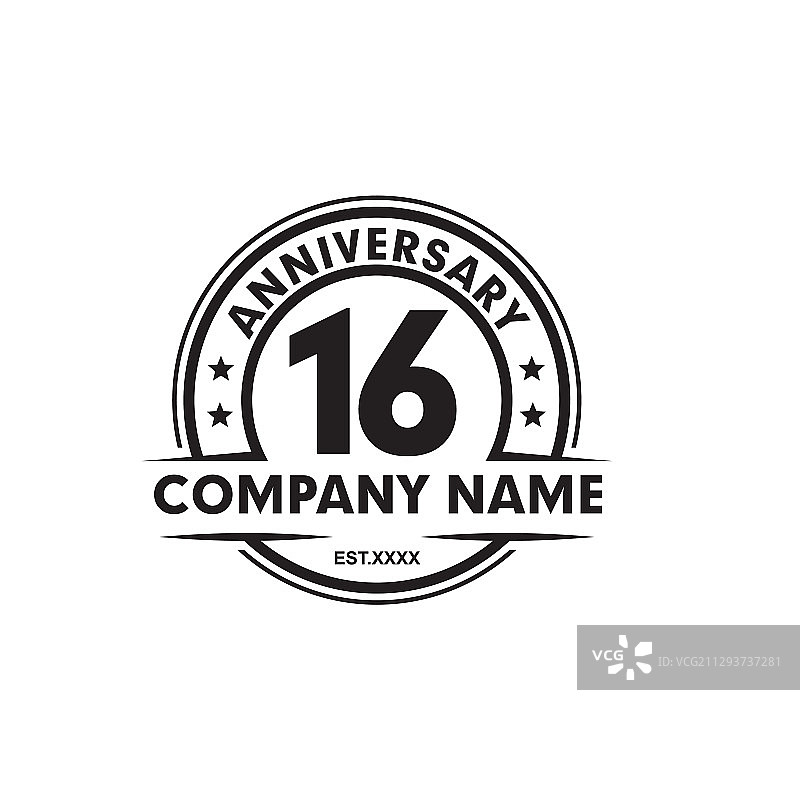 16周年纪念徽标图片素材