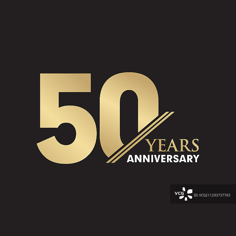 50周年纪念徽标设计模板图片素材