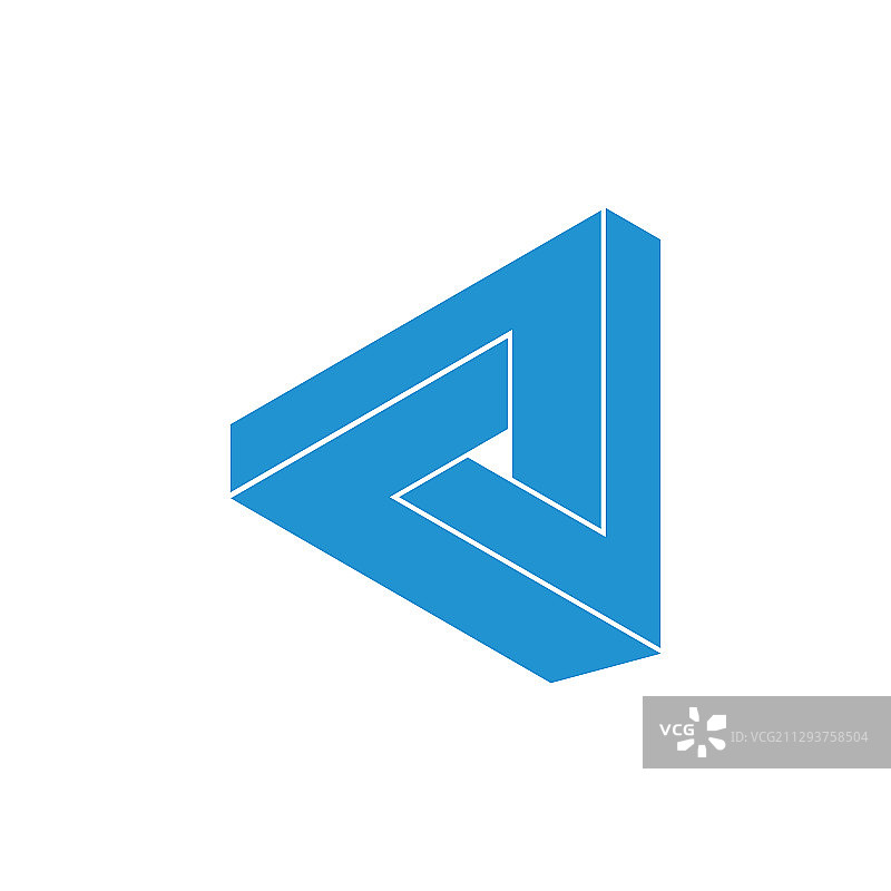 3D三角形几何无限循环Logo图片素材