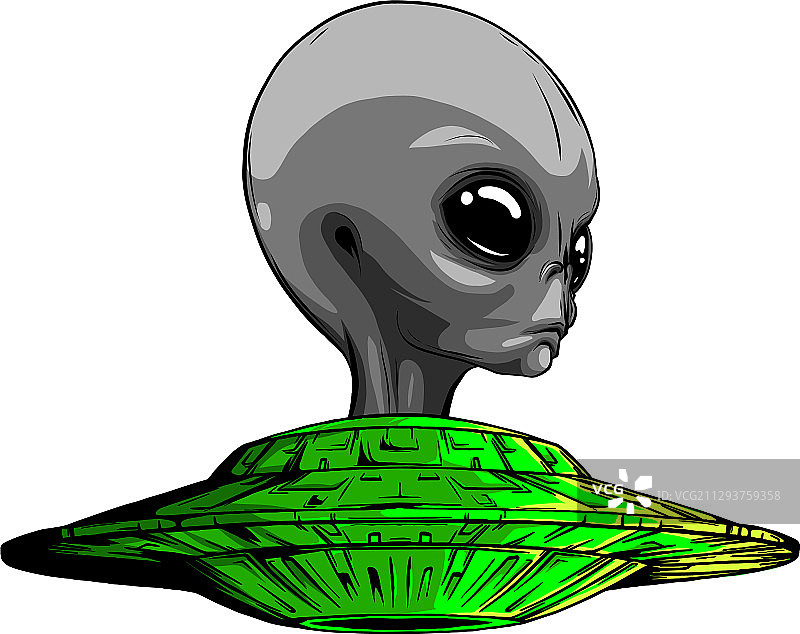 太空外星人不明飞行物图标艺术图片素材