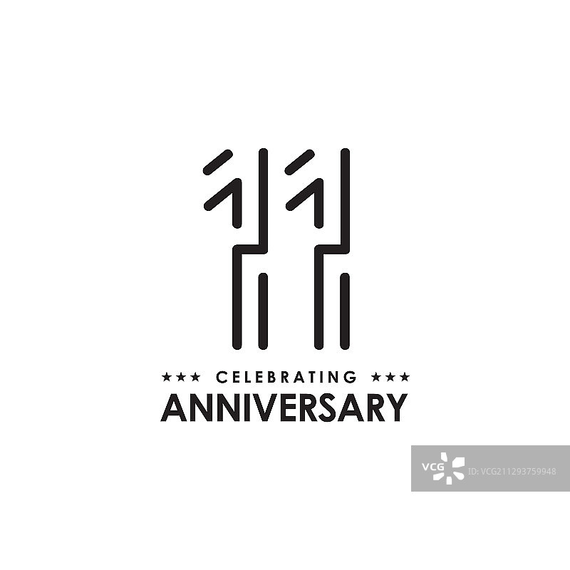 第11周年纪念徽标设计模板图片素材