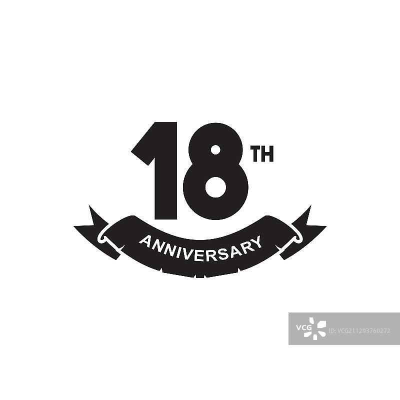 18周年纪念标志设计模板图片素材
