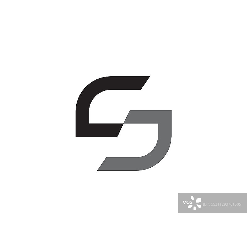 S字母Initial标志设计模板图片素材