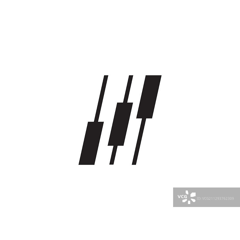 钢琴标志图标设计模板图片素材