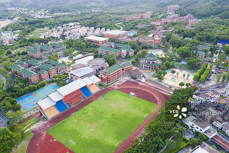 中山市中山纪念中学航拍图图片素材
