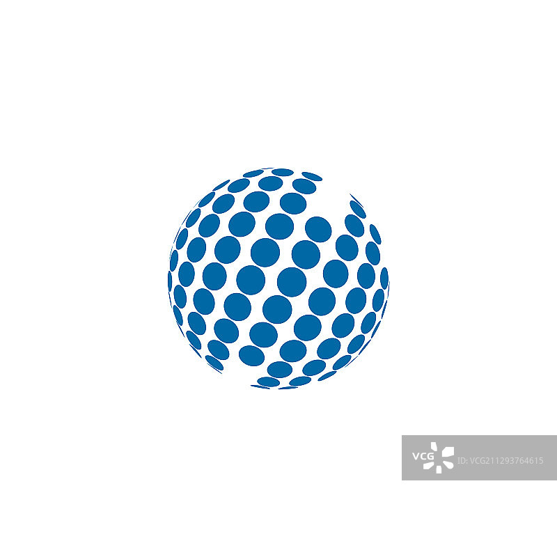 网点地球3D Logo设计模板图片素材
