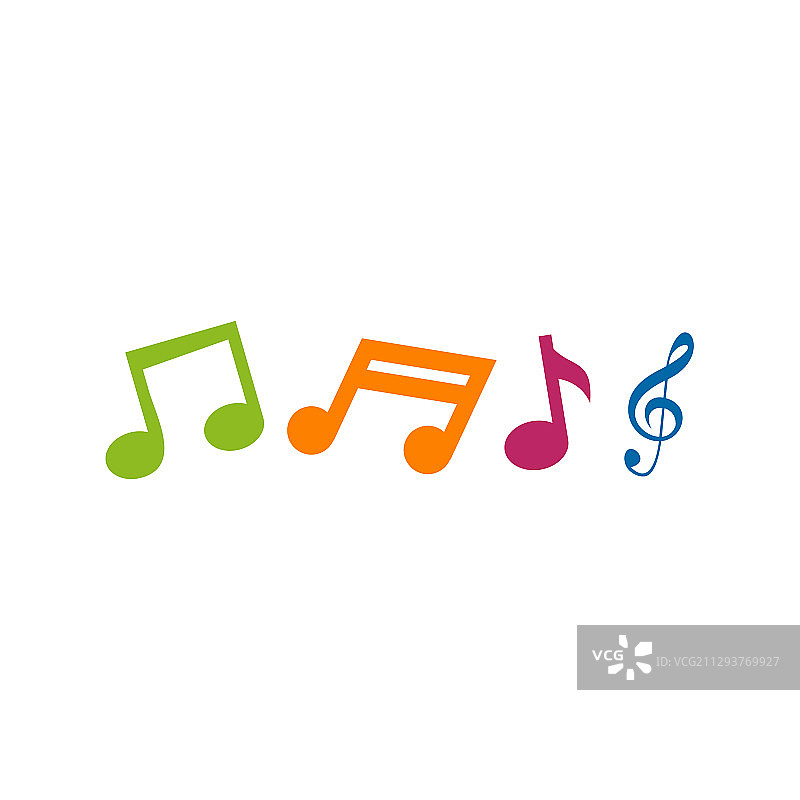 音符交响乐图标Logo设计模板图片素材