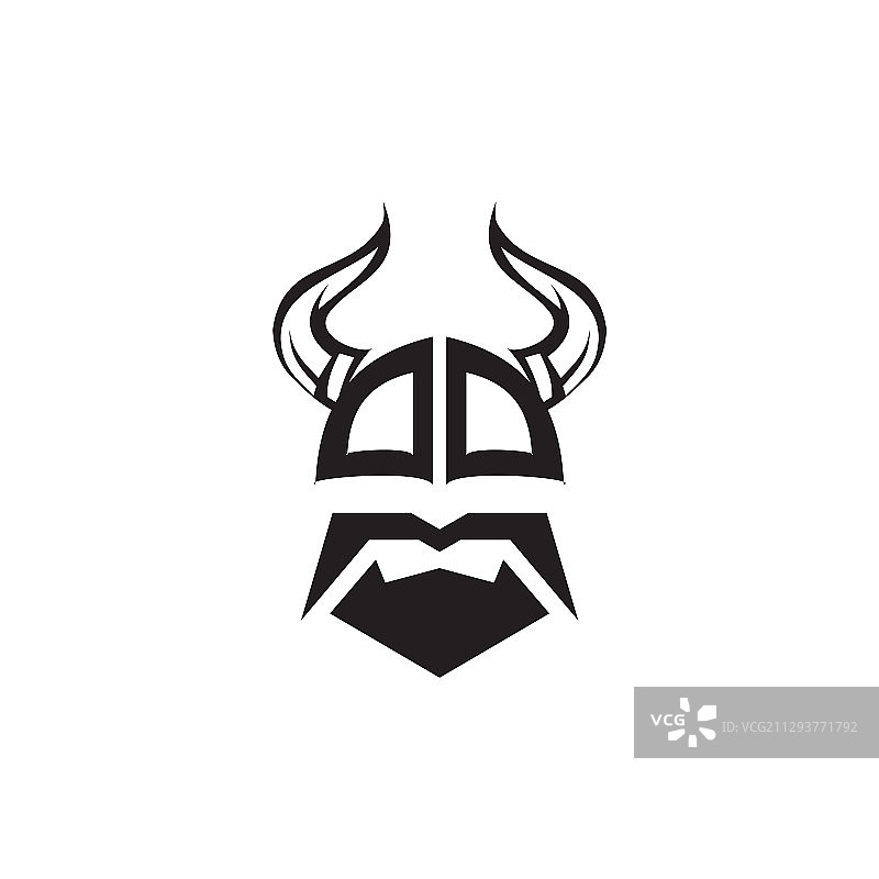 维京头盔logo设计模板图片素材