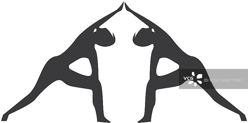 运动瑜伽人物剪影标志图片素材