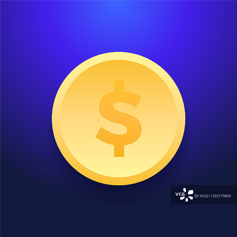 美元硬币图标图片素材