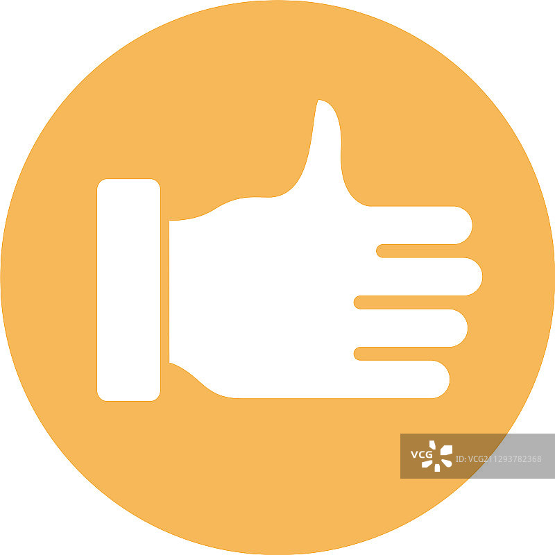 手型符号方块风格图标图片素材