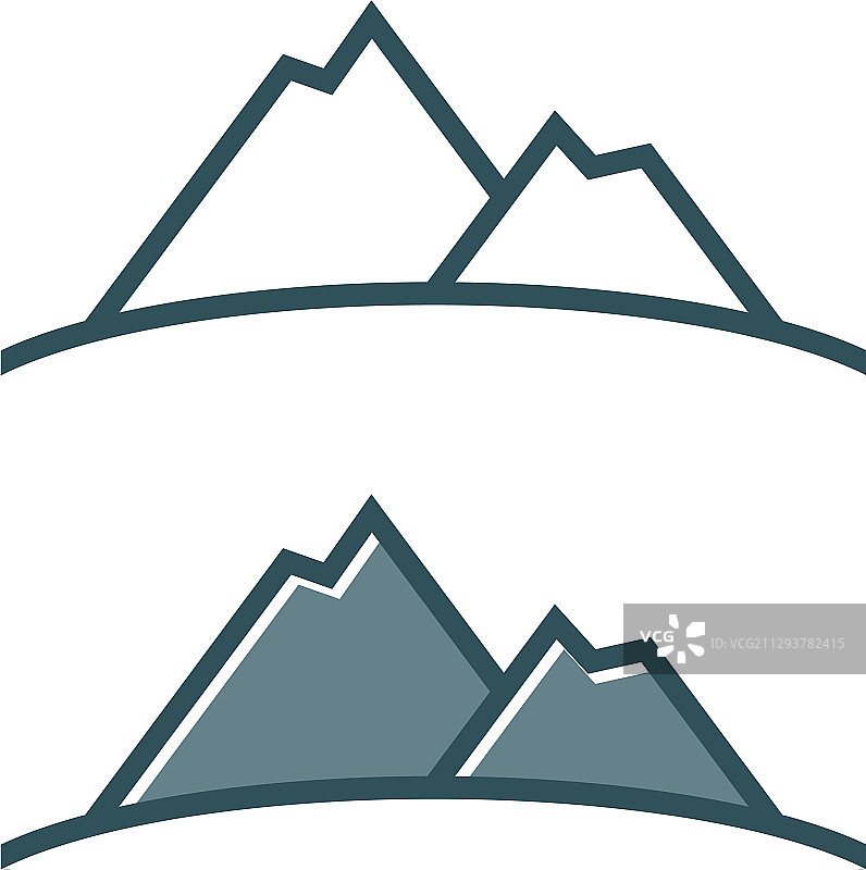 山峰logo模版设计图片素材