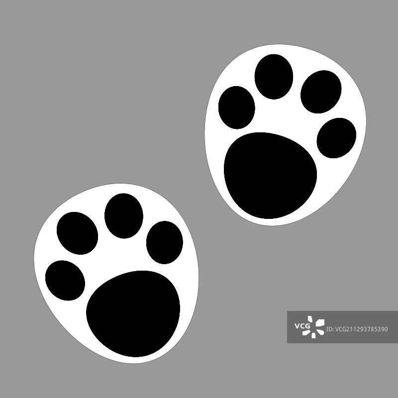 熊猫爪印图标图片素材