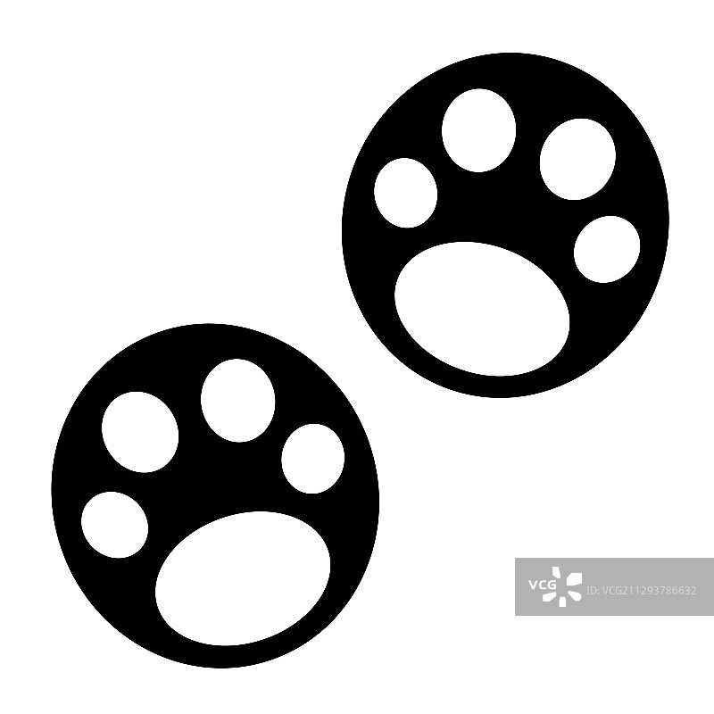 熊猫爪印图标图片素材