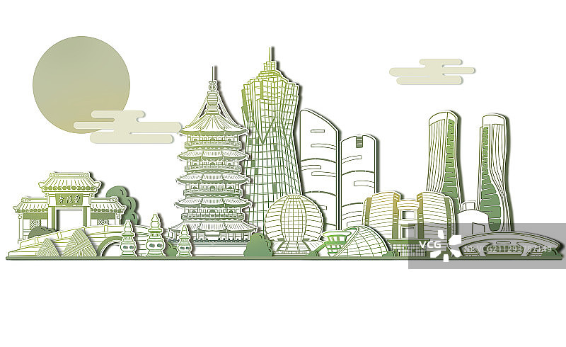 杭州建筑端午节图片素材