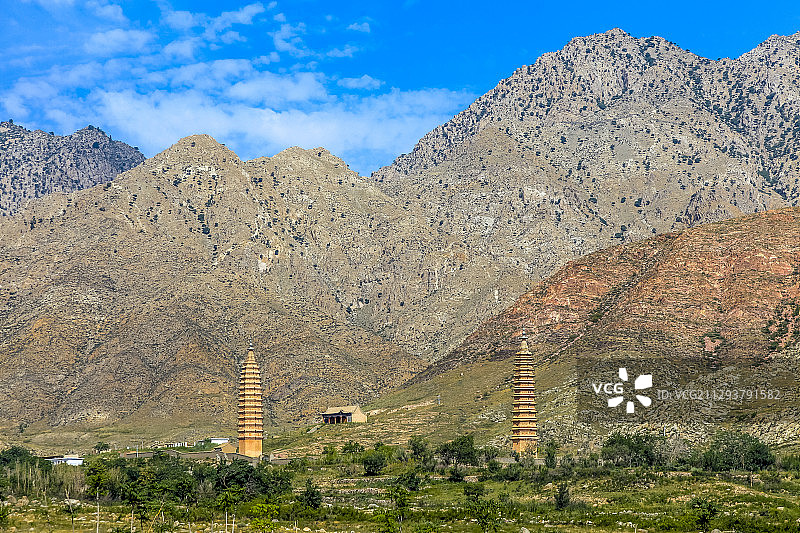 贺兰山 拜寺口双塔 银川图片素材