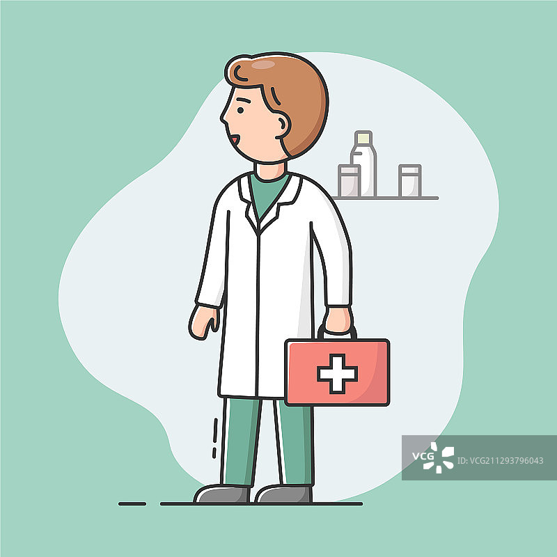 医疗团队的魅力医生概念图片素材