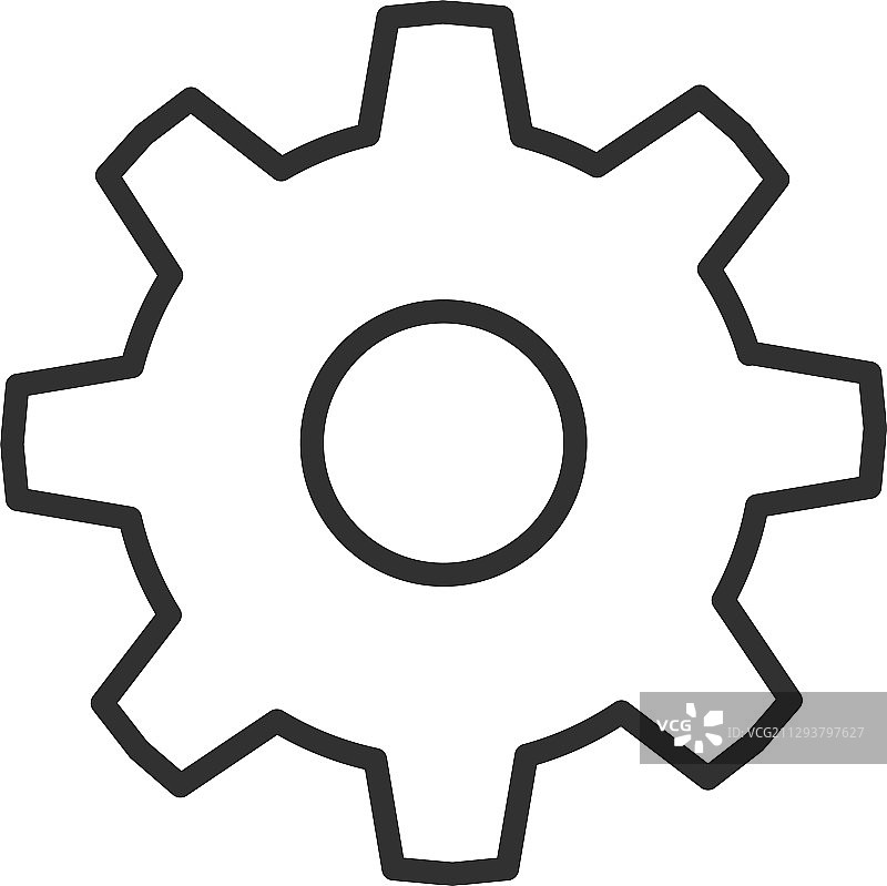 齿轮机构图标轮廓齿轮图标图片素材