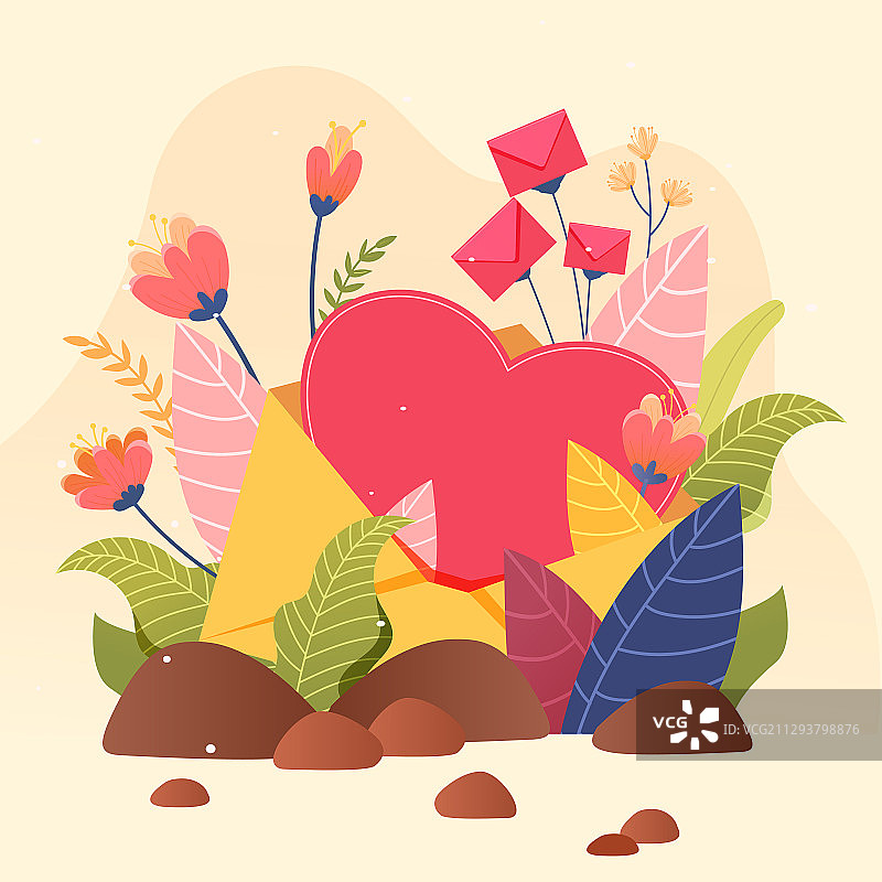 卡通双十一双十二七夕节情人节购物节电商邀请好友矢量插画图片素材