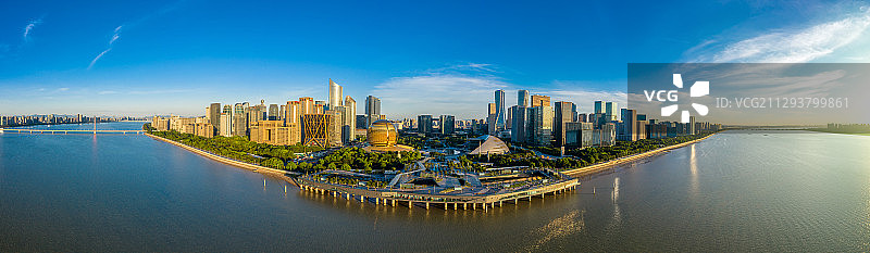 杭州钱江新城CBD全貌图片素材