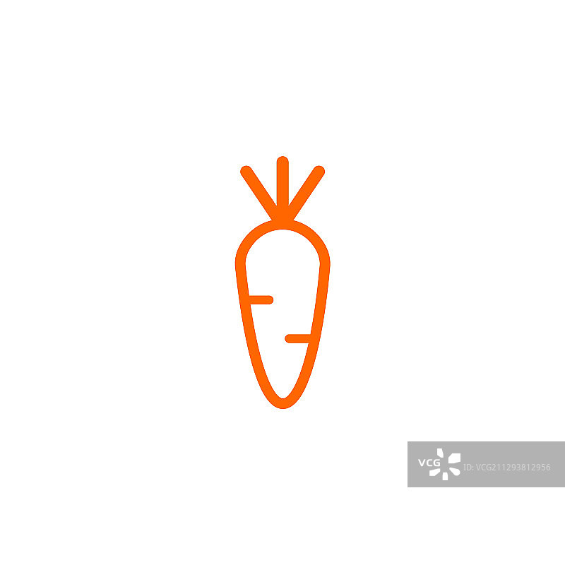 胡萝卜蔬菜Logo设计图标模板图片素材