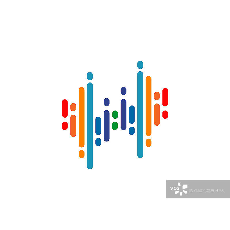 音乐波播客Logo设计模板图片素材