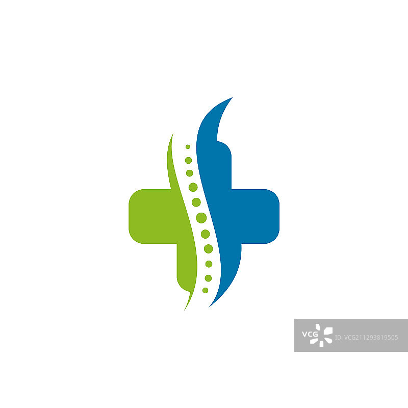 脊椎按摩诊所logo设计模板图片素材
