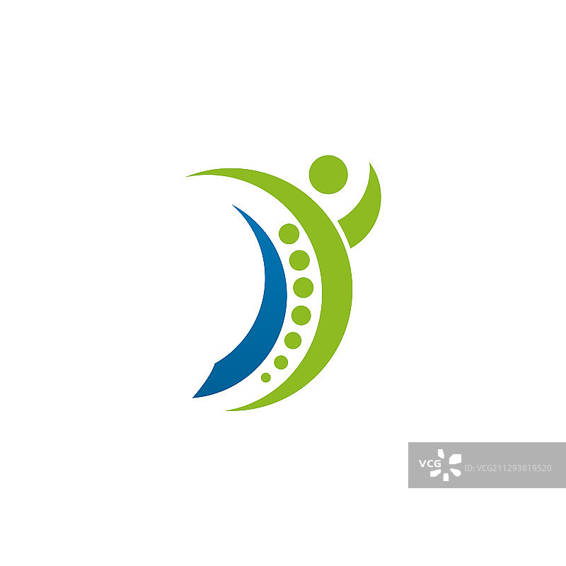 脊椎按摩诊所logo设计模板图片素材
