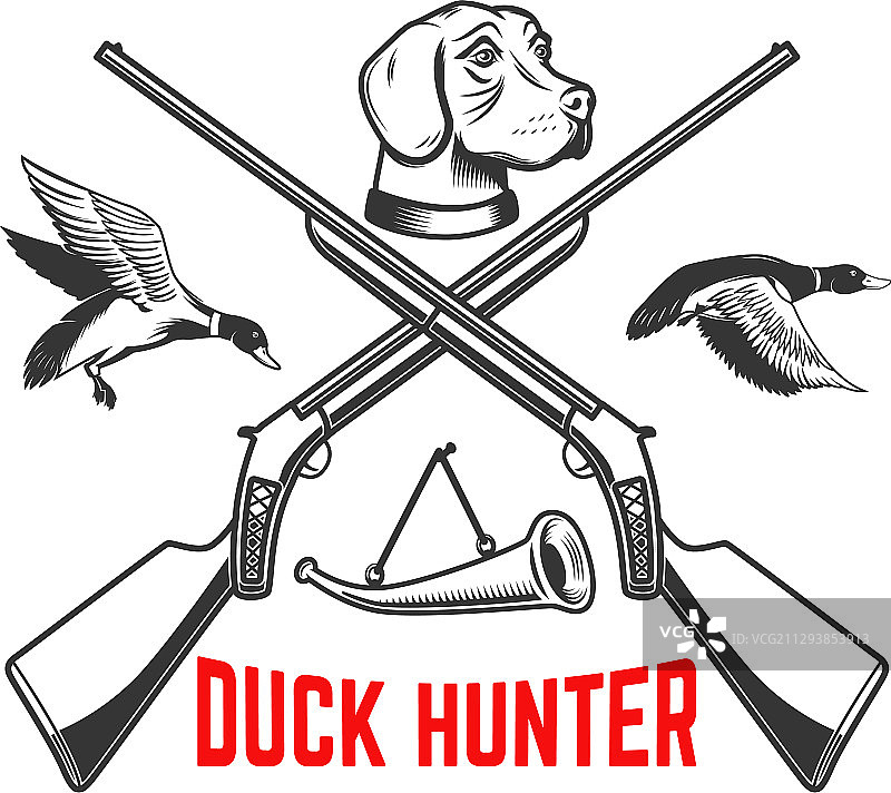 鸭猎俱乐部徽标模板图片素材