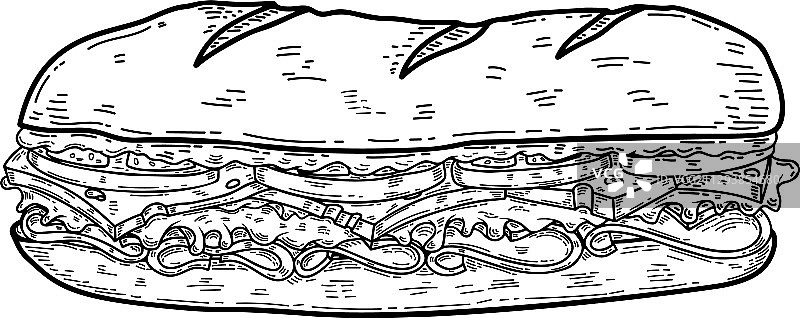 海报卡片banner三明治设计元素图片素材