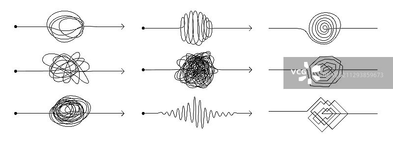 混乱的箭头线条涂鸦图片素材