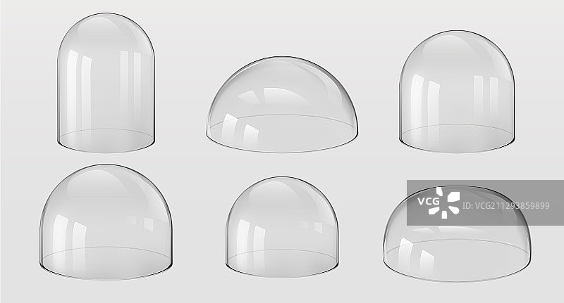 3D球形半球玻璃穹顶图片素材