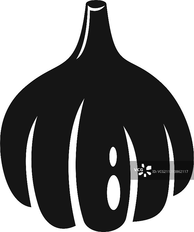 烹饪大蒜图标简约风格图片素材