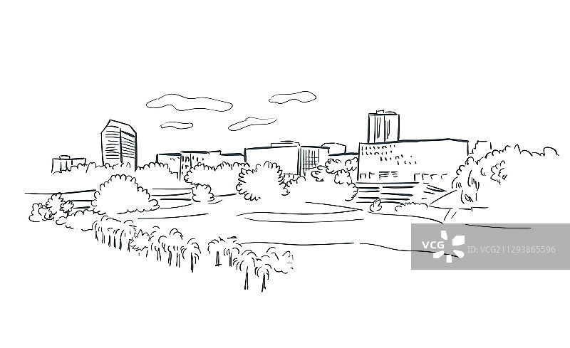 美国佛罗里达州塔拉哈西景观速写图片素材