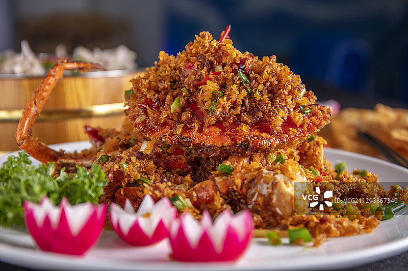 避风塘炒蟹图片素材